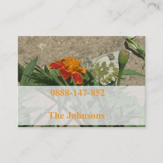 Familienkontaktkarten Telefonnummerkarte (Vorderseite)