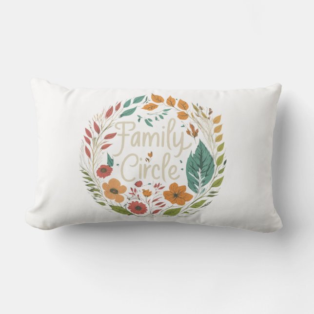 "Familienkreis" Lendenkissen (Vorderseite)