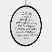 Familienkreis Liebe Keramik Ornament (Rechts)