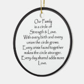 Familienkreis Liebe Keramik Ornament (Links)