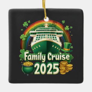 Familienkreuzfahrt 2025 St. Patrick’s Glückspassen Keramikornament
