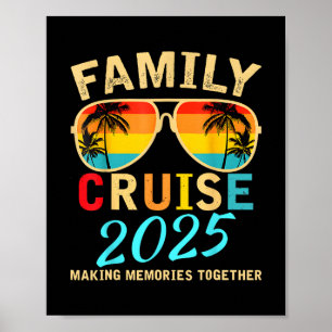 Familienkreuzfahrt 2025 Strand passende Sommerferi Poster