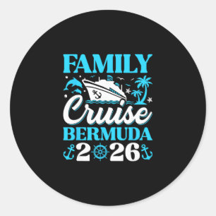 Familienkreuzfahrt 2026 Bermuda Familien-Matching Runder Aufkleber