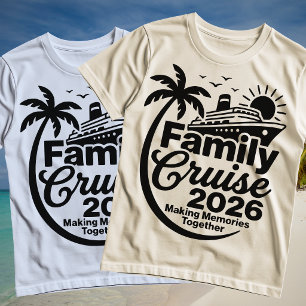 Familienkreuzfahrt 2026 Boot Sommerferien T-Shirt