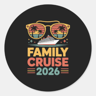 Familienkreuzfahrt 2026 Cruising 2 Runder Aufkleber