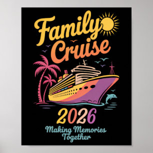 Familienkreuzfahrt 2026 Tie Dye Familienpassende V Poster