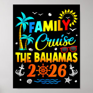 Familienkreuzfahrt Bahamas 2026 Sommer passende Fr Poster