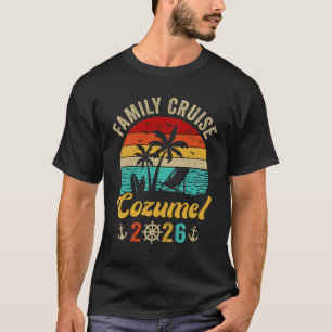 Familienkreuzfahrt Cozumel 2026 Sommer passende Fe T-Shirt