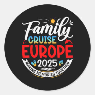 Familienkreuzfahrt Europa 2025 Europa Familienurla Runder Aufkleber
