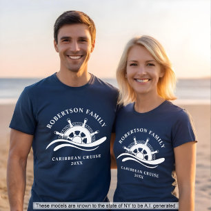 Familienkreuzfahrt Schiffsschwungrad T-Shirt