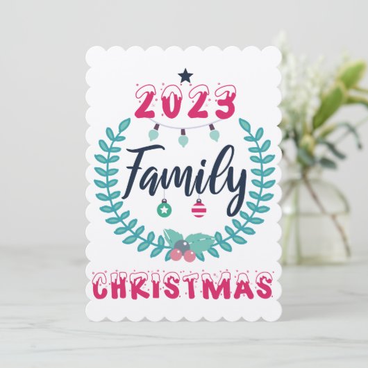 "FAMILIENKRISTMAS 2023" EINLADUNG (Stehend Vorderseite)