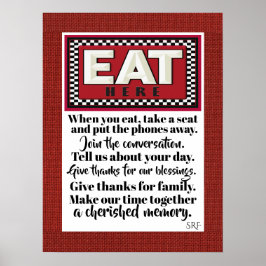 Familienküchenplakat 4 poster