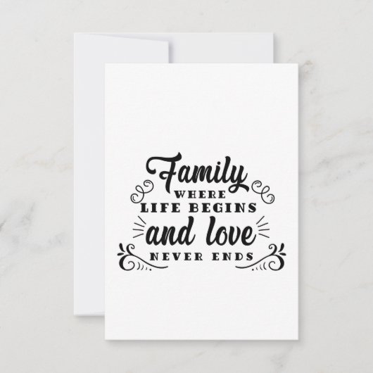 Familienleben beginnt einladung (Vorderseite)