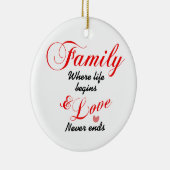 Familienleben und Liebe Keramik Ornament (Rechts)