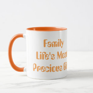 Familienleben Wertvolles Geschenk Orange Combo Kaf Tasse