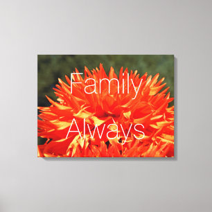 Familienleinwandkunst Familie Immer Dahlie-Blume Leinwanddruck