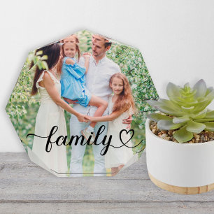 Familienliebe Schwarzes Oktaeder-Foto Fotoblock
