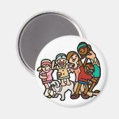 Familienmagnetismus. Magnet (Vorderseite/Rückseite)