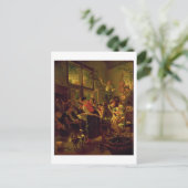 Familienmahlzeit (Öl auf Leinwand) Postkarte (Stehend Vorderseite)