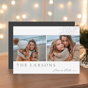Familienmarquee   Weltfrieden Zwei Fotos Feiertagskarte
