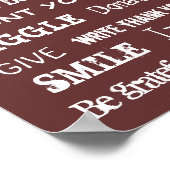 Familienmauer hängt Wichtige Dinge, an die man sic Poster (Ecke)