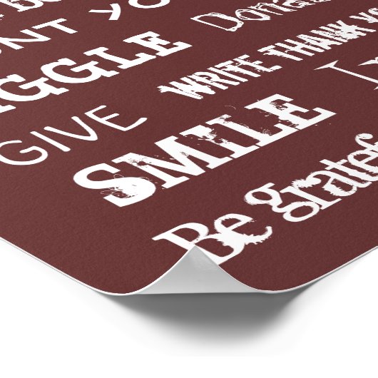 Familienmauer hängt Wichtige Dinge, an die man sic Poster (Ecke)