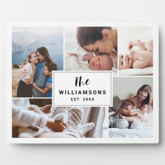 Familienmehrfache FotoCollage etabliert White Fotoplatte (Vorderseite)