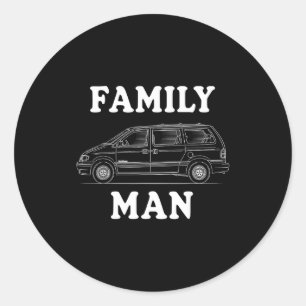 Familienmensch Minivan Humor Für Stolze Väter Lebe Runder Aufkleber