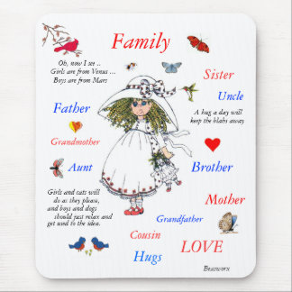 Familienmitglieder Mousepad