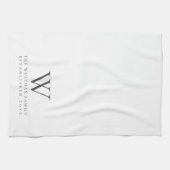 Familienmongramm Elegante Küche Geschirrtuch (Horizontal)