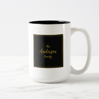 Familienmonogramm zweifarbige tasse