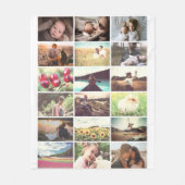 Familienmosaik Foto Fleecedecke (Vorderseite)