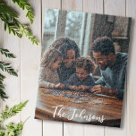 Familiennacht Personalisiertes Foto Puzzle<br><div class="desc">Dieses Design kann in dem Bereich personalisiert werden, der durch das Ändern des Fotos und/oder Textes zur Verfügung gestellt wird. Sie können auch angepasst werden, indem Sie auf Vorlage personalisieren klicken und dann auf die Schaltfläche klicken, um weitere Optionen anzupassen, um die Hintergrundfarbe zu löschen oder zu ändern, Text hinzuzufügen,...</div>