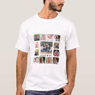 Familienname 13 Foto Collage T-Shirt