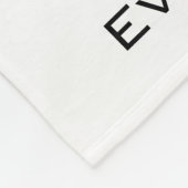 Familienname 16 Foto Collage Moderne Elegante Schw Fleecedecke (Ecke)