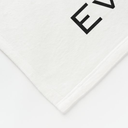 Familienname 16 Foto Collage Moderne Elegante Schw Fleecedecke (Ecke)