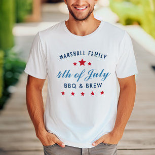 Familienname 4. Juli BBQ und Bier T-Shirt