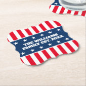 Familienname 4. Juli Party Feier Untersetzer (angewinkelt)