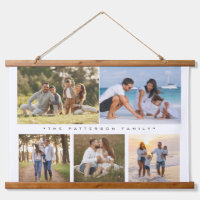 Familienname 5 Foto Collage Einfache Moderne