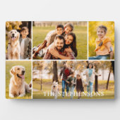 Familienname 5 Foto Collage Foto Fotoplatte (Vorderseite)