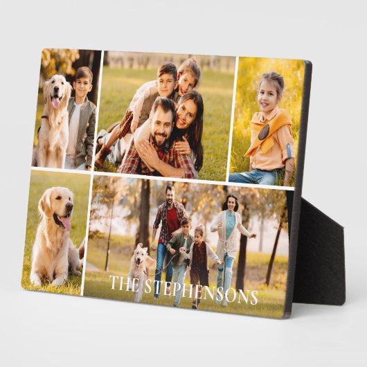 Familienname 5 Foto Collage Foto Fotoplatte (Seite)