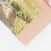Familienname 5 Foto Collage Pink Girly Modern Fleecedecke (Ecke)