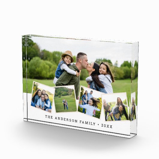 Familienname 5 Foto Horizontaler Blockblock (Rechts)