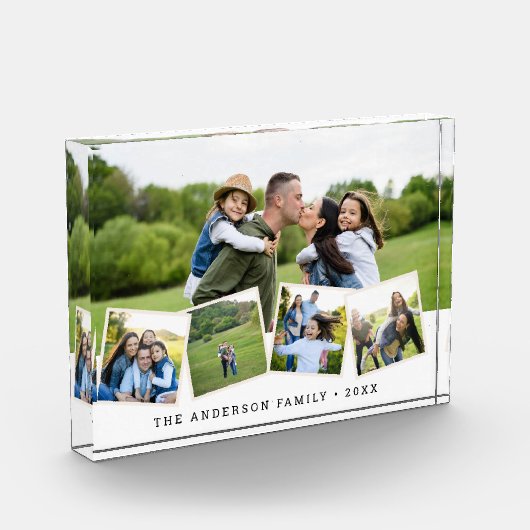 Familienname 5 Foto Horizontaler Blockblock (Links)