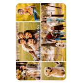 Familienname 5 FotoCollage Magnet (Vertikal)