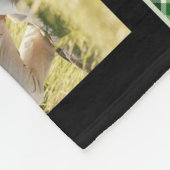 Familienname 5 Fotomaterial Collage Green Kariert  Fleecedecke (Ecke)
