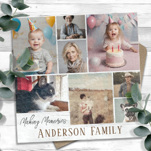 Familienname 8 FotoCollage Puzzle
