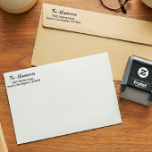 Familienname & Adresse | Fancy Rücksendeadresse Permastempel