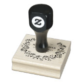 Familienname an der Blumengrenze Gummistempel (Stempel)