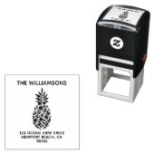 Familienname Ananas-Rücksendeadresse Permastempel (Beispiel)